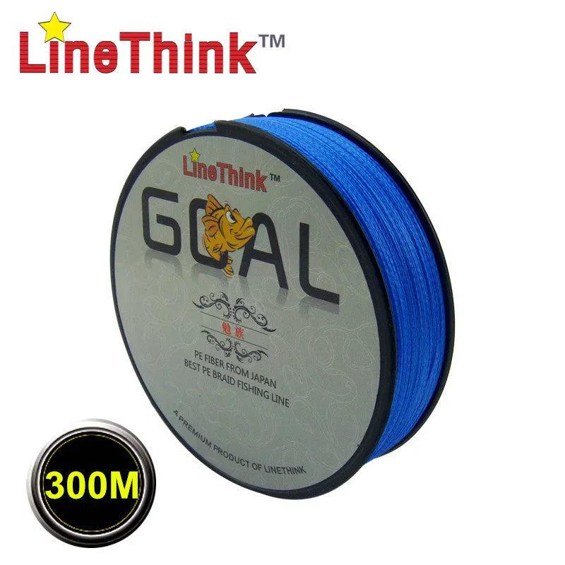 300M Brand LineThink GOAL Japan Multifilament PE Braided Fishing Line 6LB-120LB