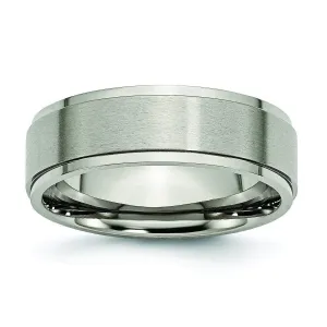 7mm Step Edge Titanium Band Matte Finish