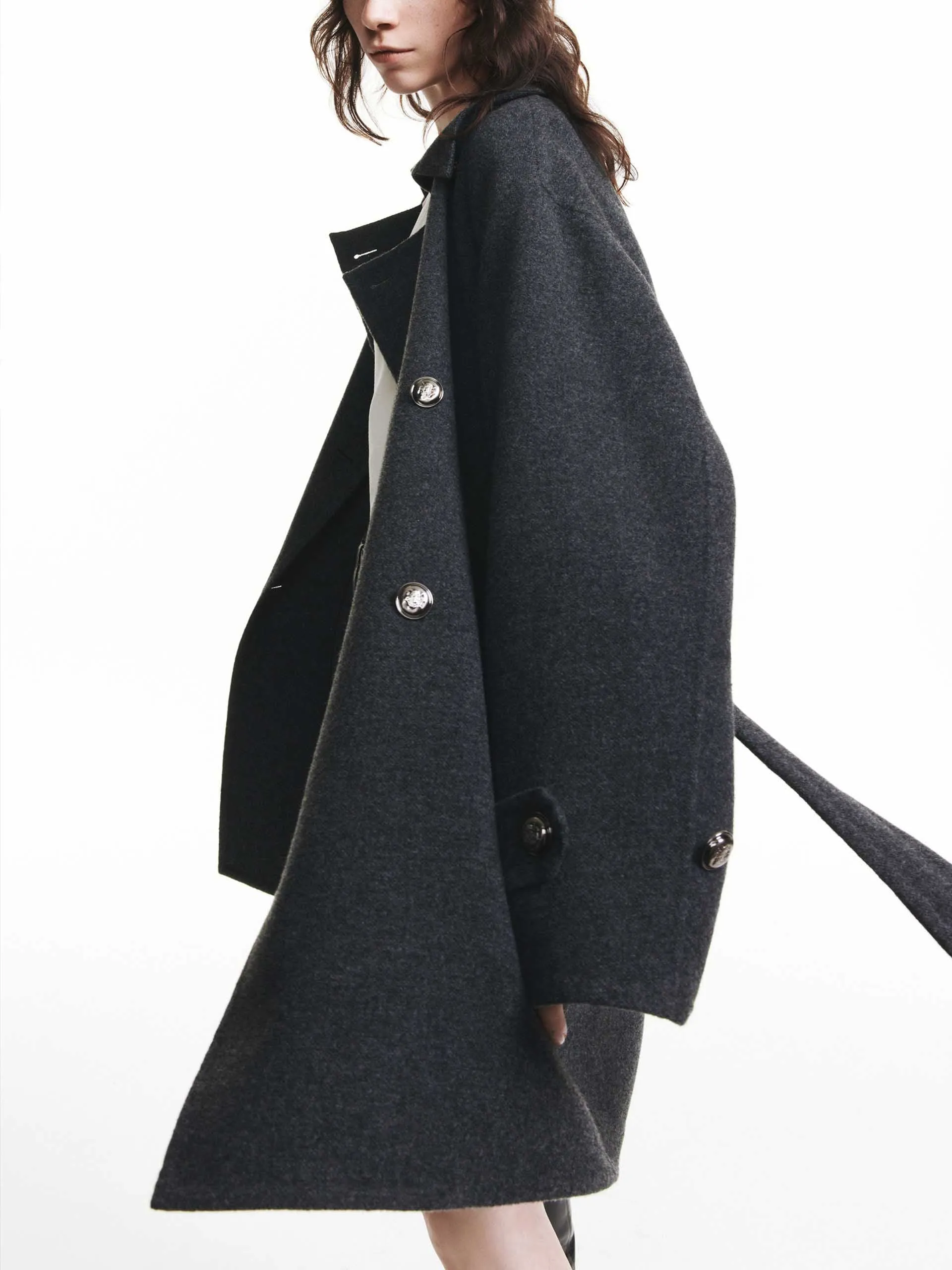 Belted Merino Wool Coat