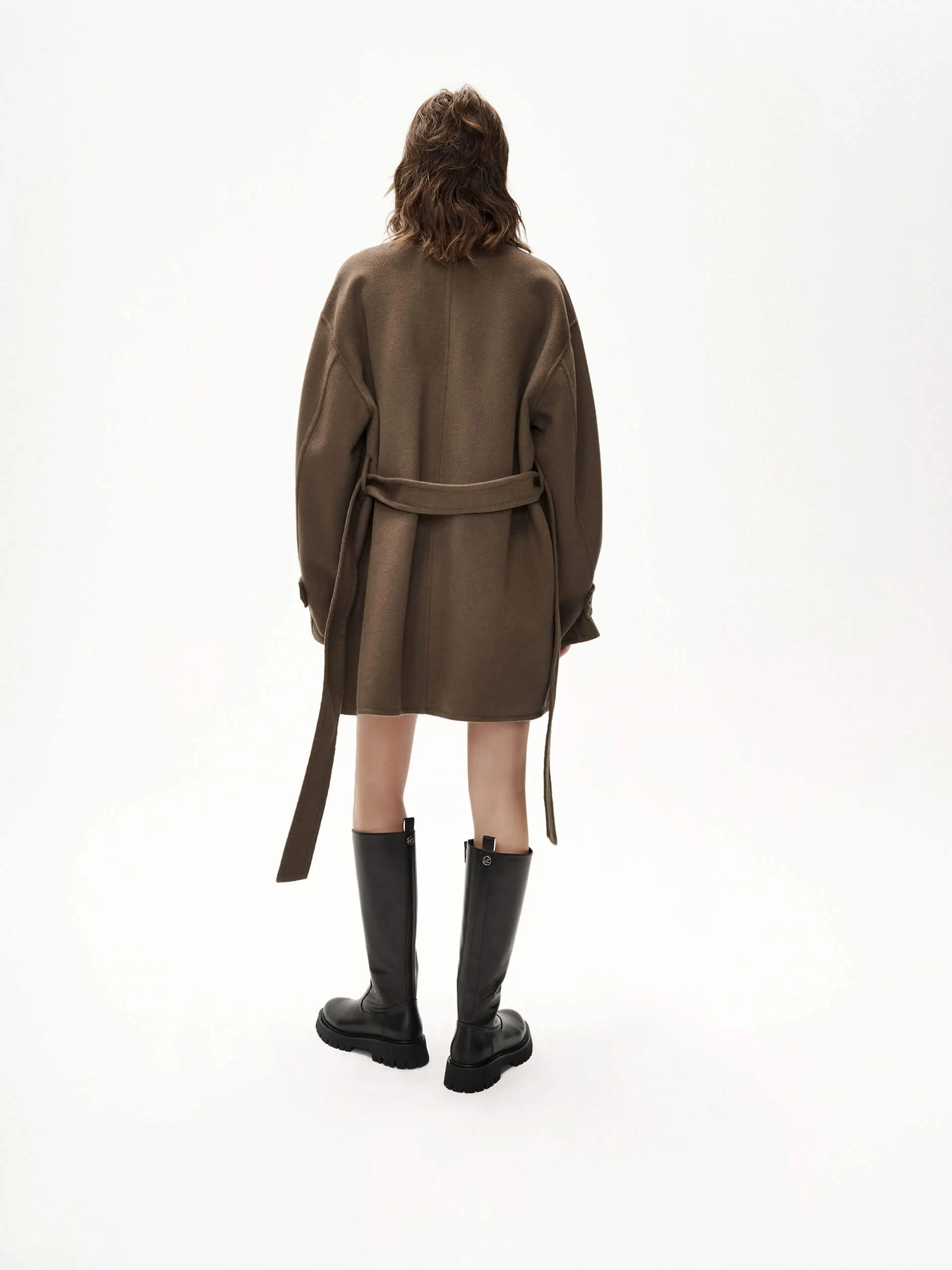 Belted Merino Wool Coat