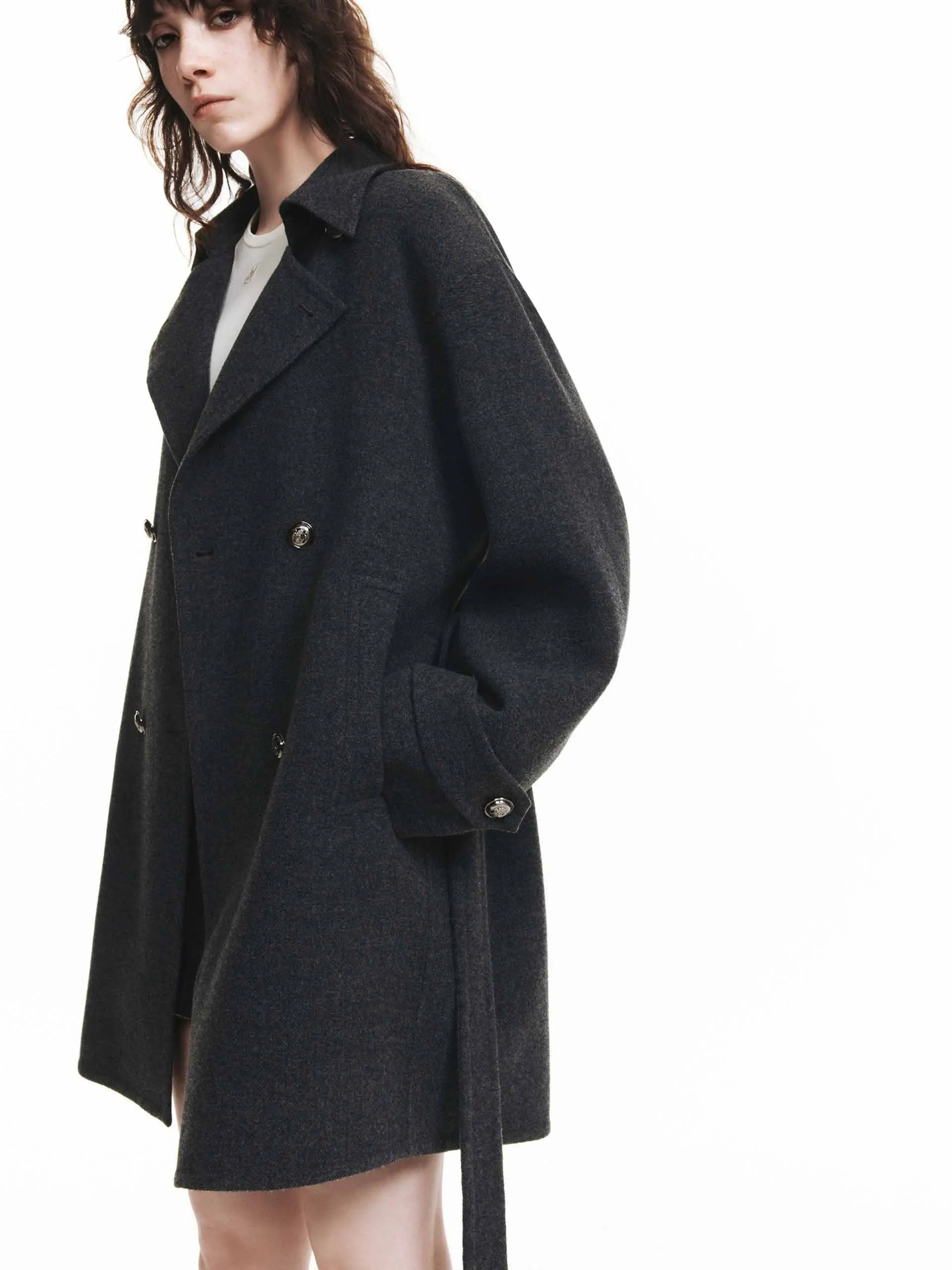 Belted Merino Wool Coat