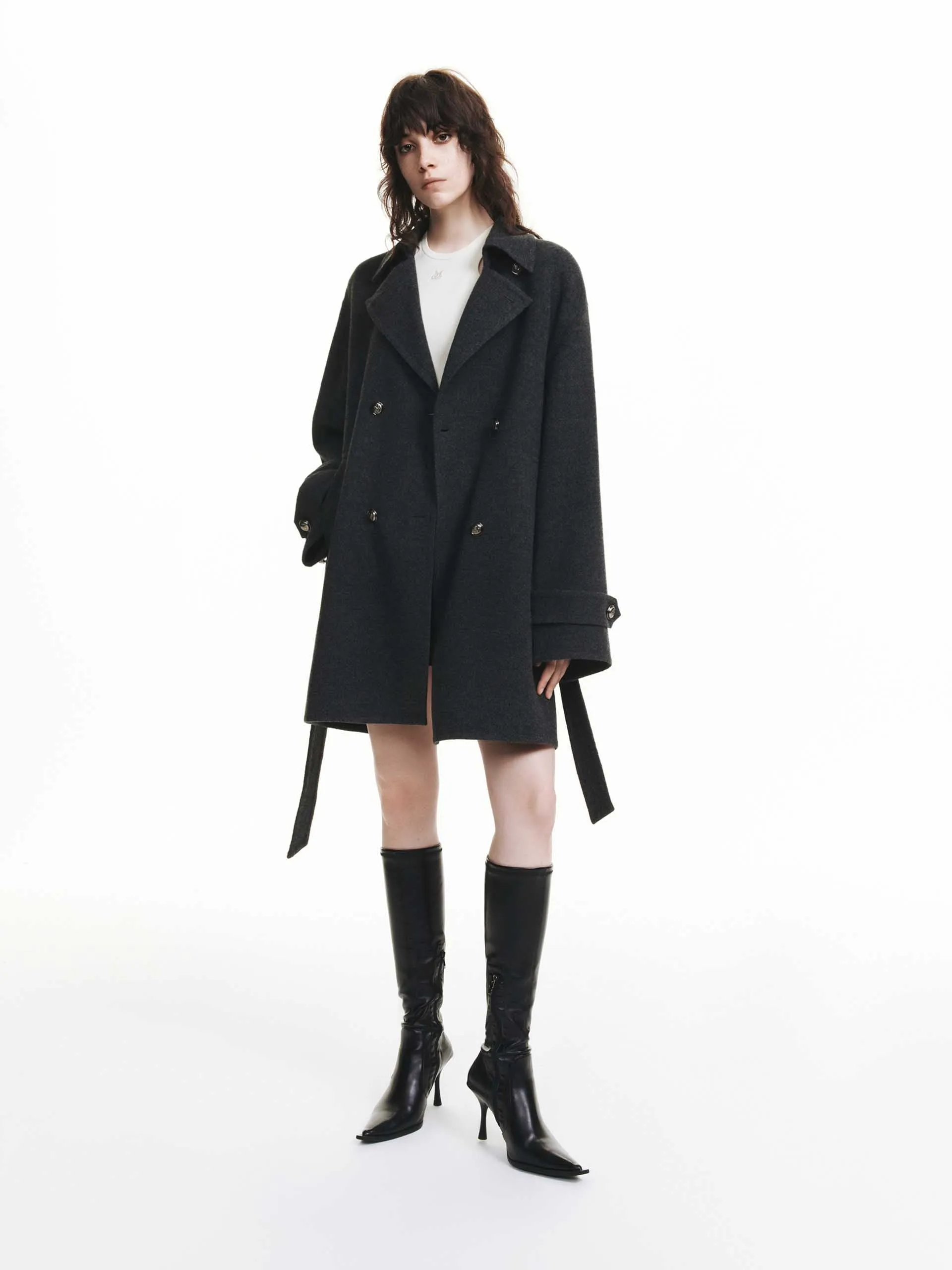 Belted Merino Wool Coat