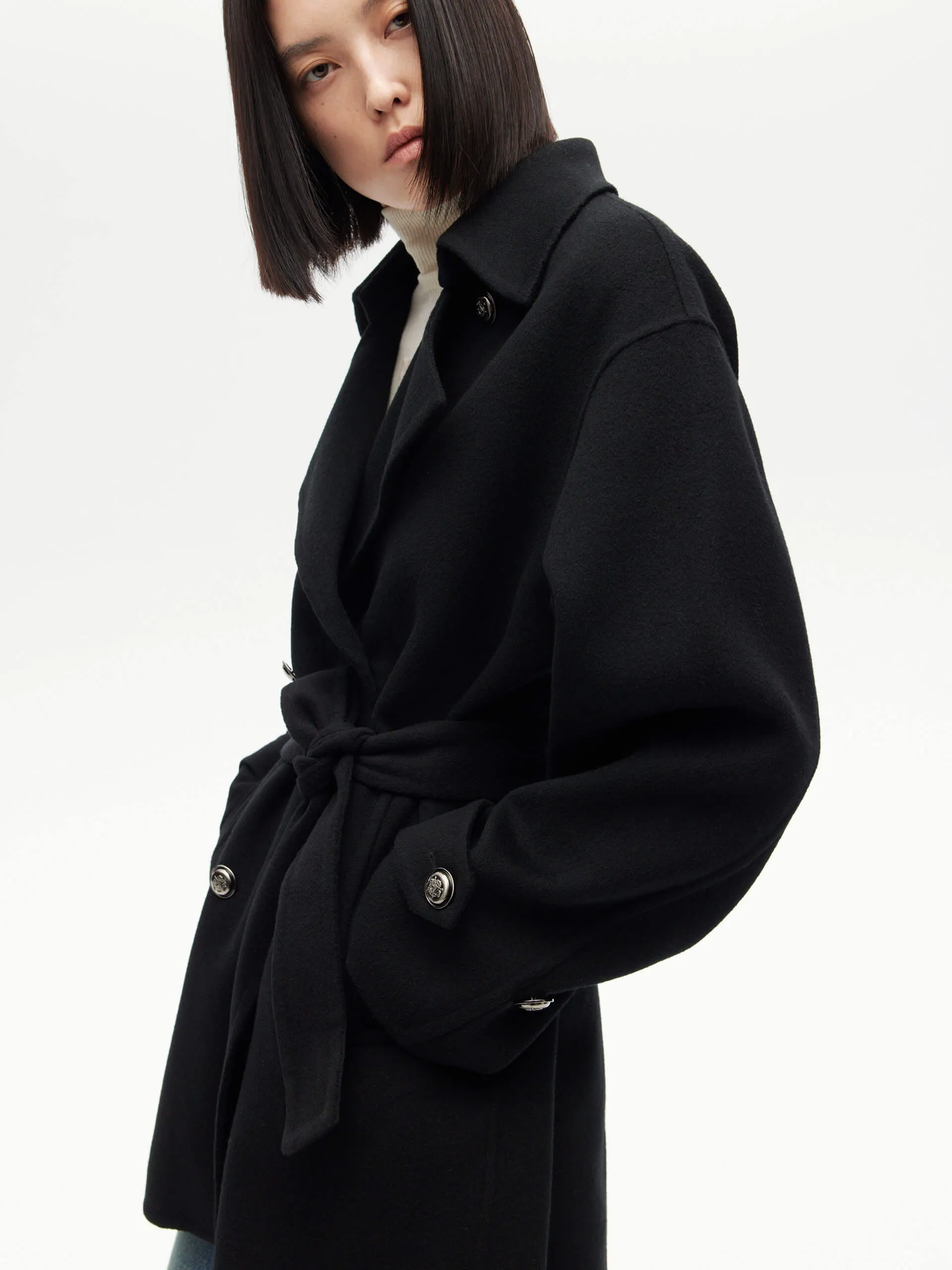 Belted Merino Wool Coat