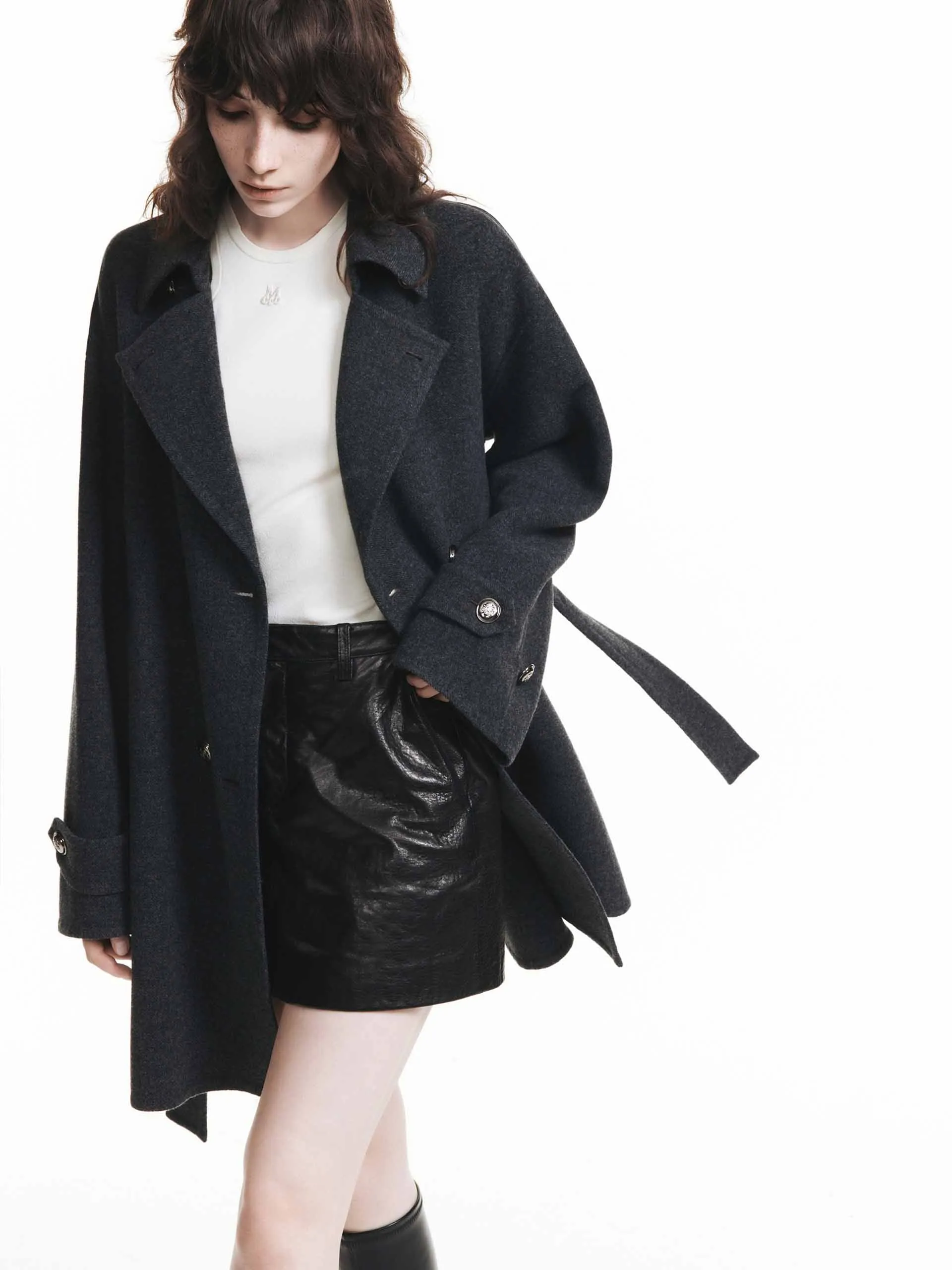 Belted Merino Wool Coat