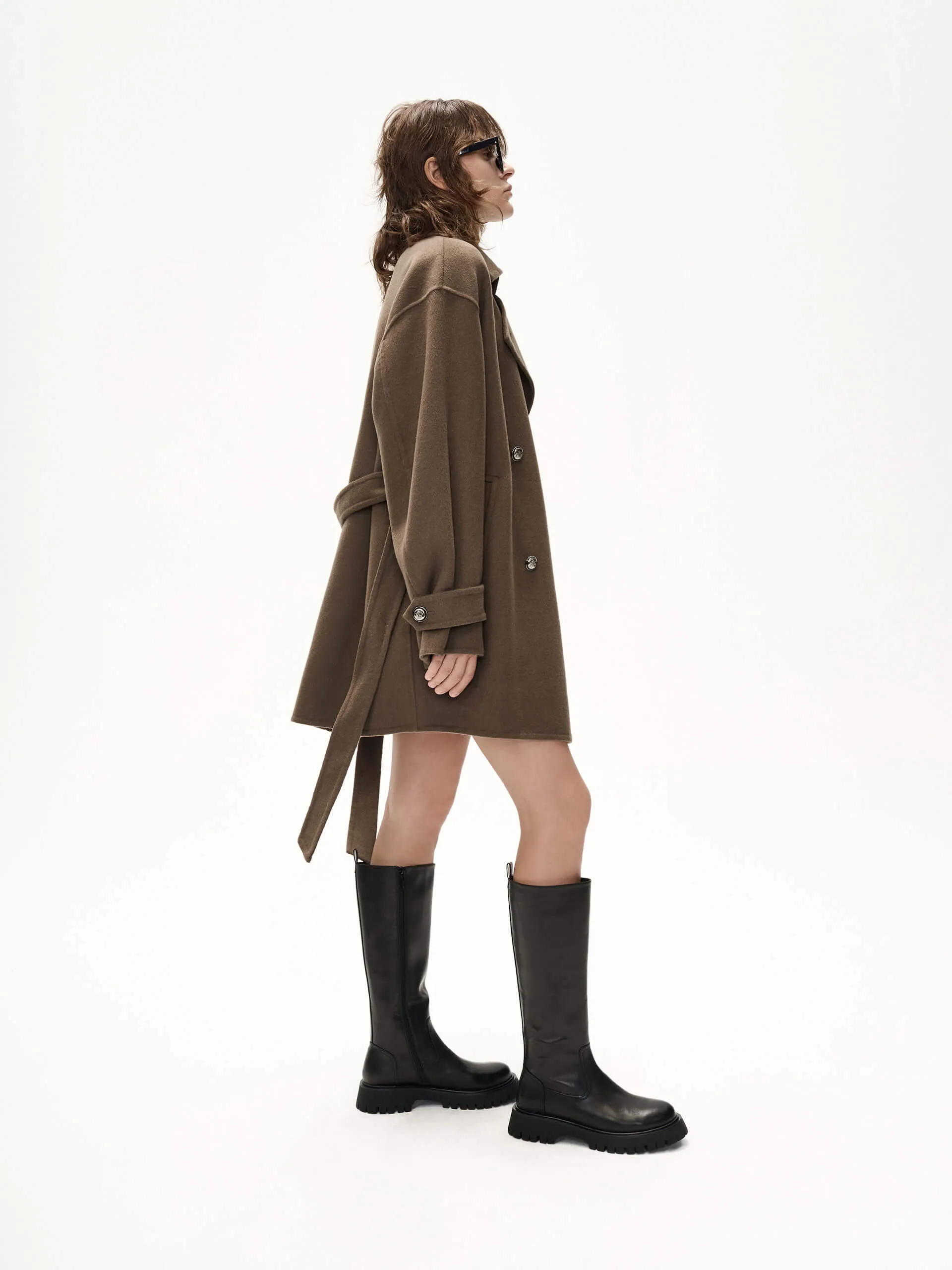 Belted Merino Wool Coat