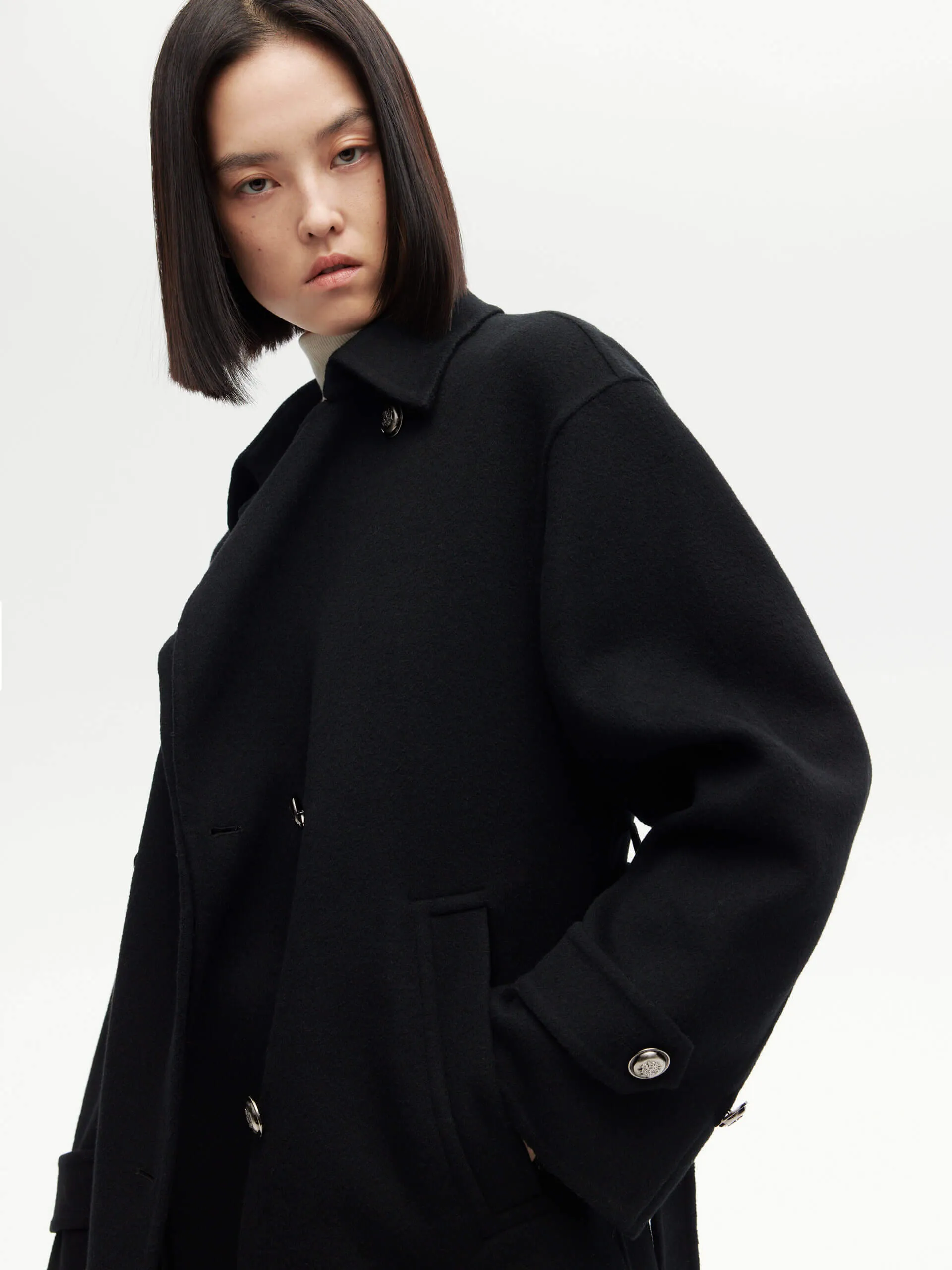 Belted Merino Wool Coat