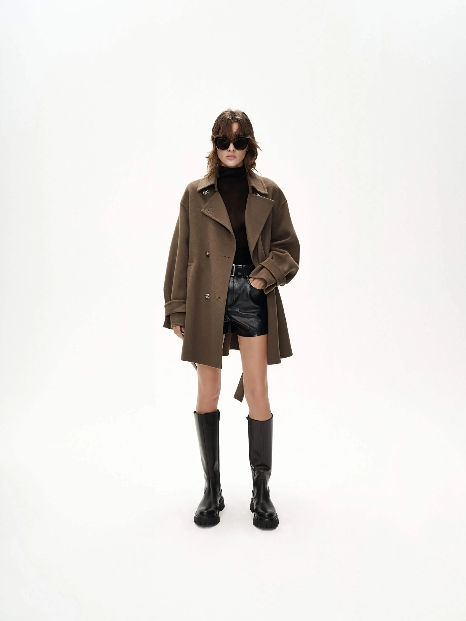 Belted Merino Wool Coat