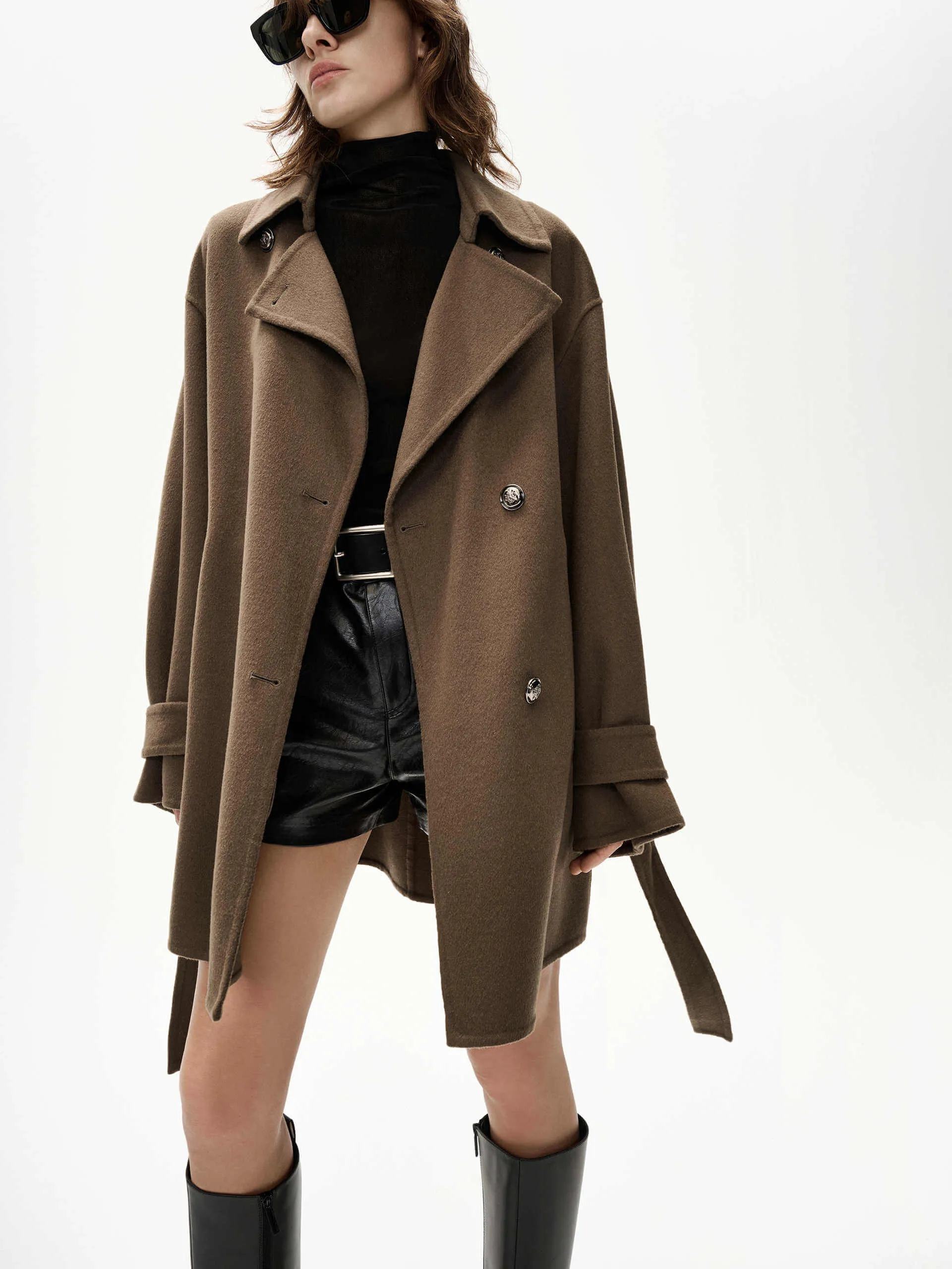 Belted Merino Wool Coat