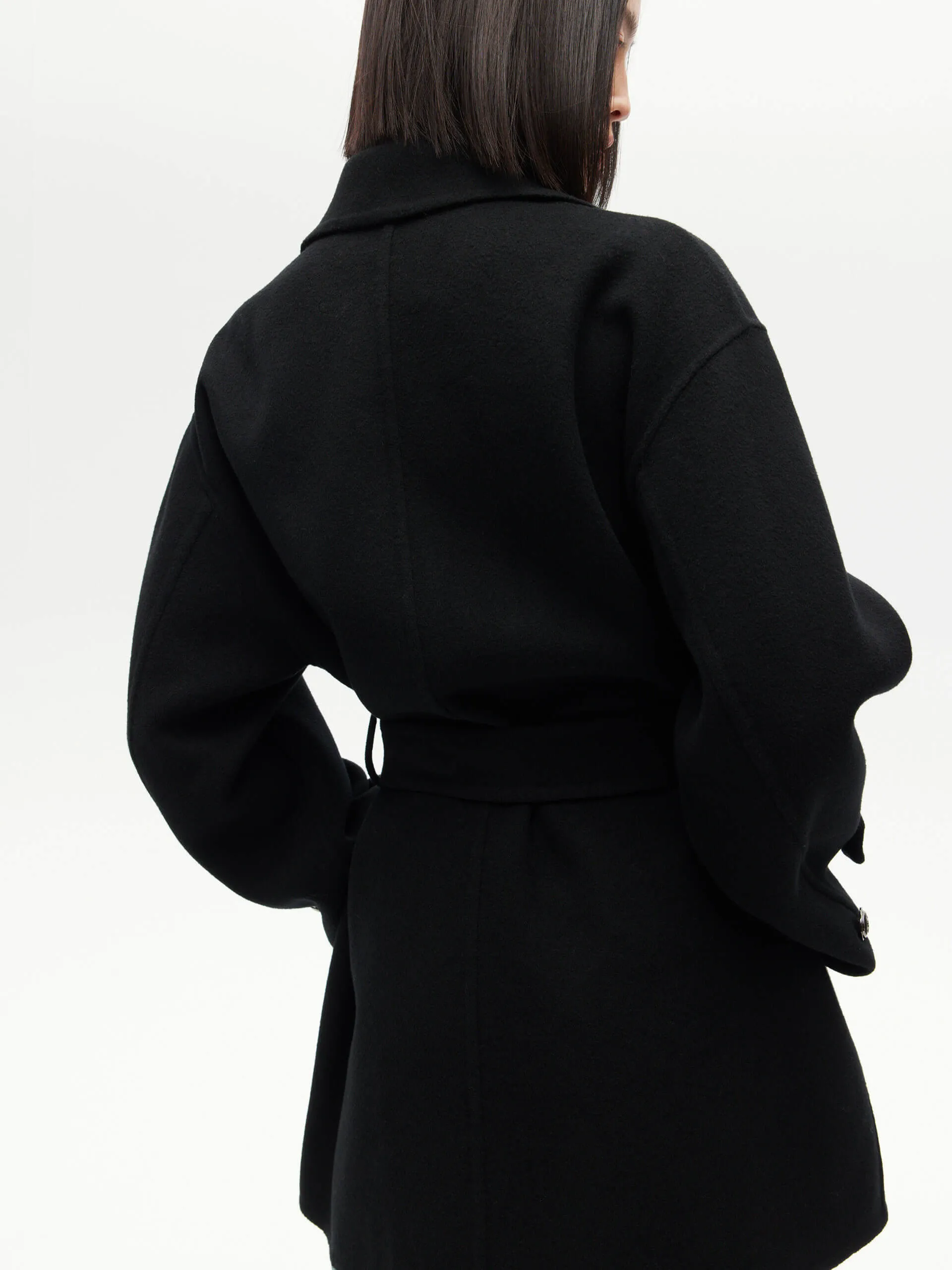 Belted Merino Wool Coat