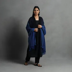 Blue - Kumaun Handwoven Pure Merino Wool Shawl for Women 120