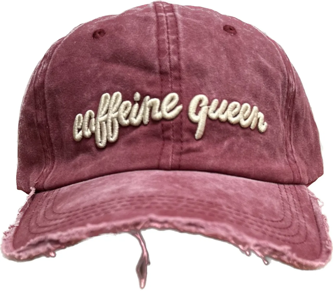 Caffeine Queen on Maroon Hat