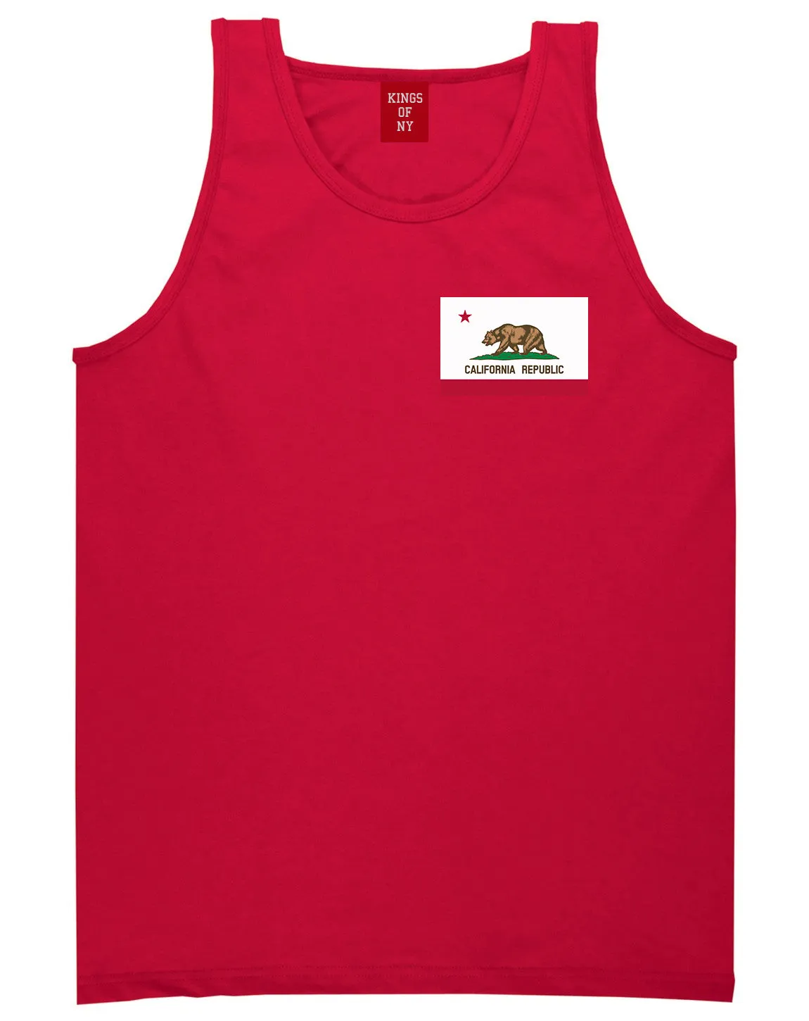 California State Flag CA Chest Mens Tank Top T-Shirt