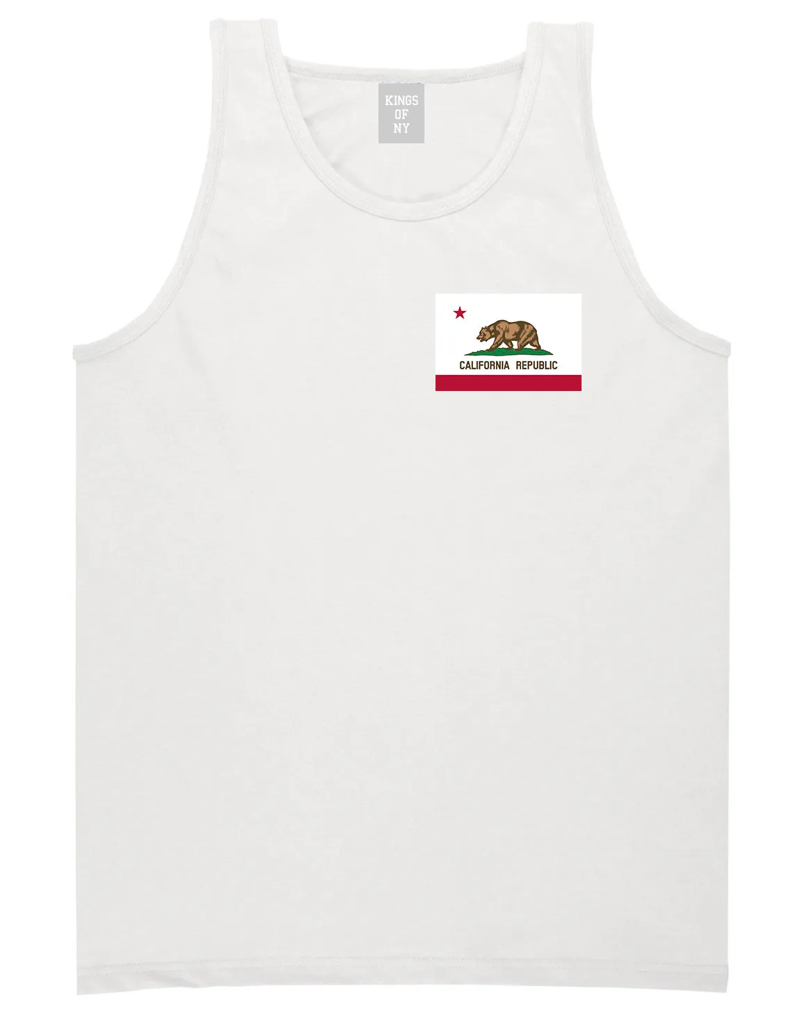 California State Flag CA Chest Mens Tank Top T-Shirt