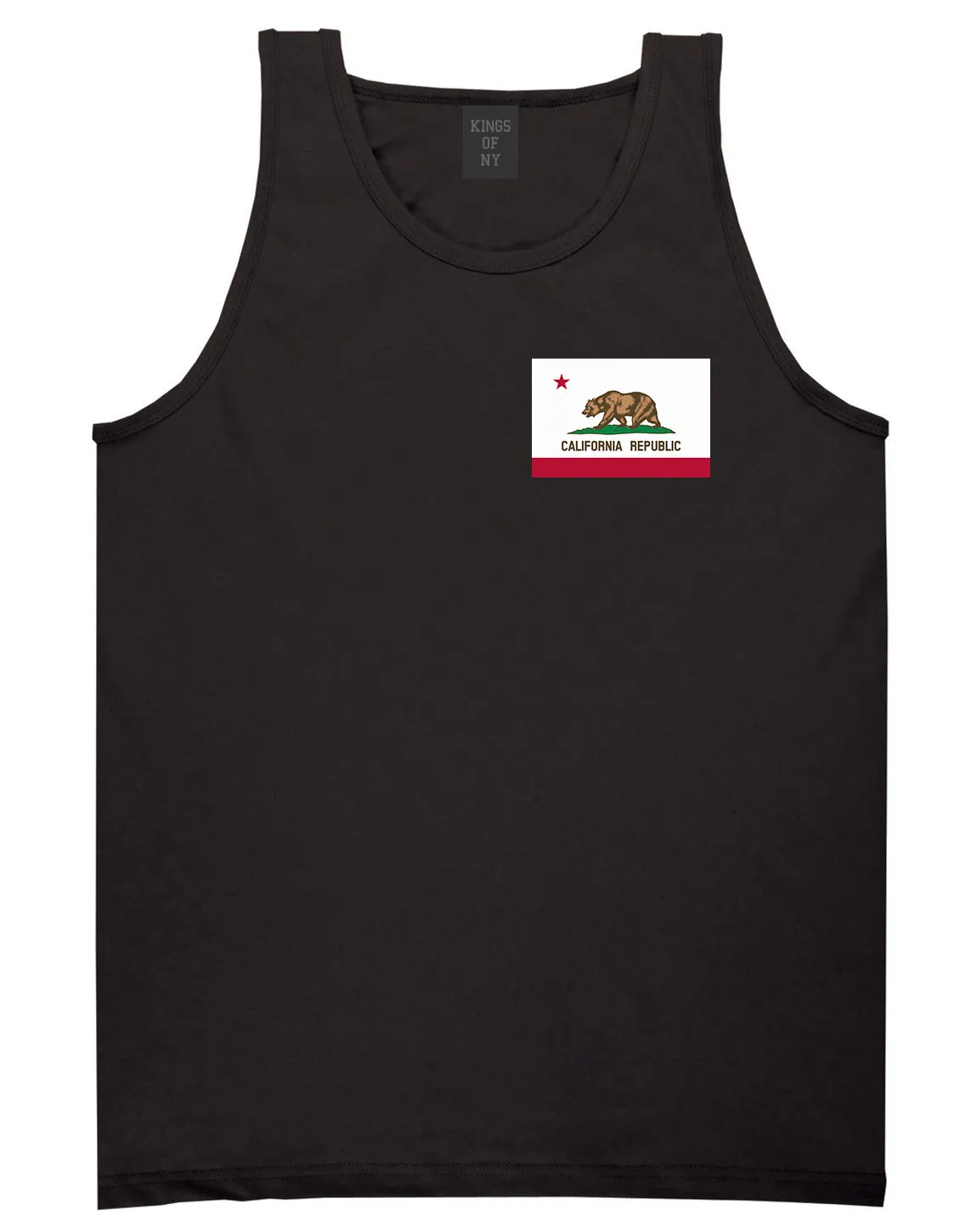 California State Flag CA Chest Mens Tank Top T-Shirt