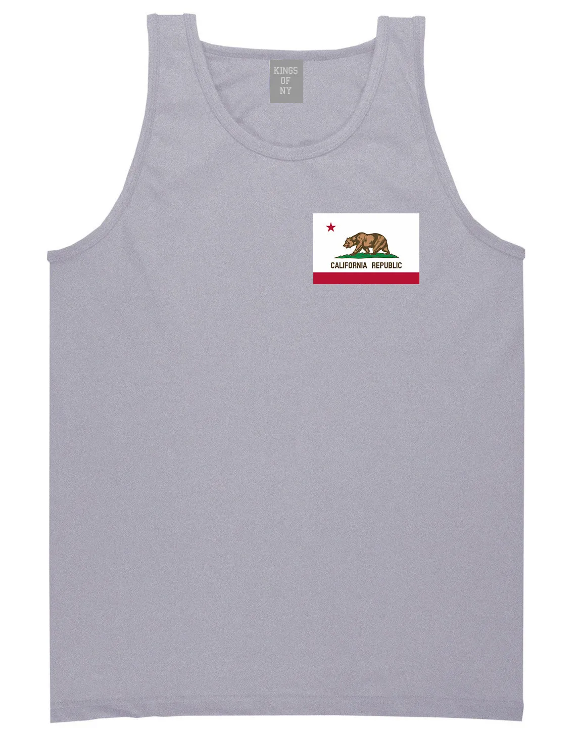 California State Flag CA Chest Mens Tank Top T-Shirt