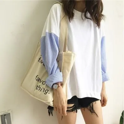 Casual Splicing Striped Long Sleeves Women Sweaters