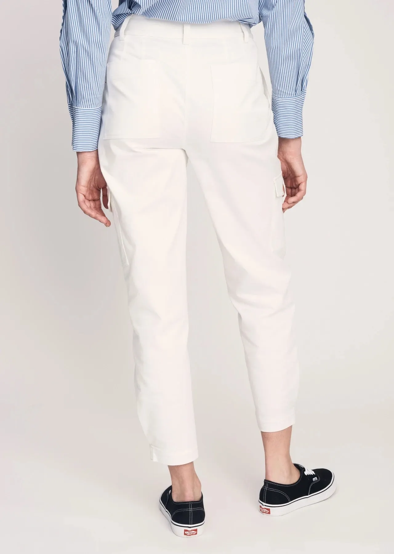 Derek Lam 10 Crosby - Elian Utility Pant in Washed White