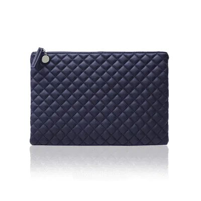 Diamond lattice Plaid, Quilted clutch