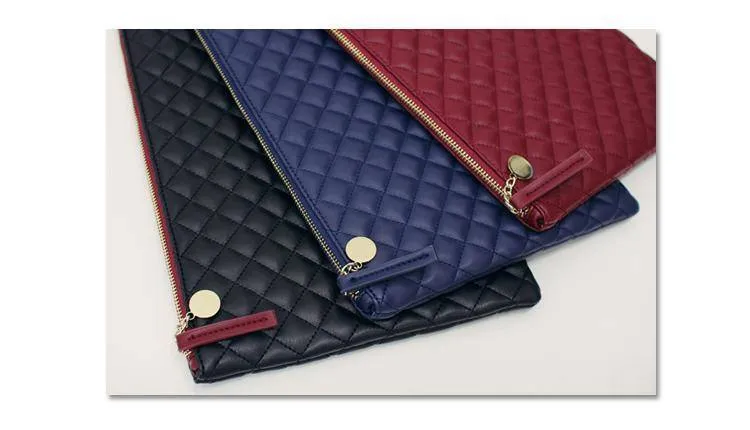 Diamond lattice Plaid, Quilted clutch