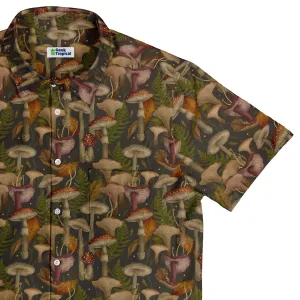 Episodic Autumn Mushroom Collage Button Up Shirt