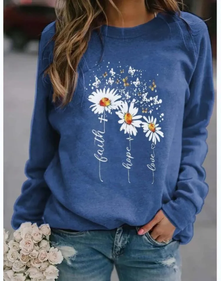 Fall Round Neck Leisure Loose Sweaters