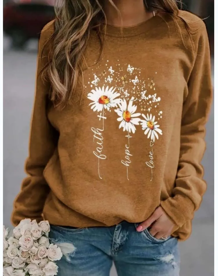 Fall Round Neck Leisure Loose Sweaters