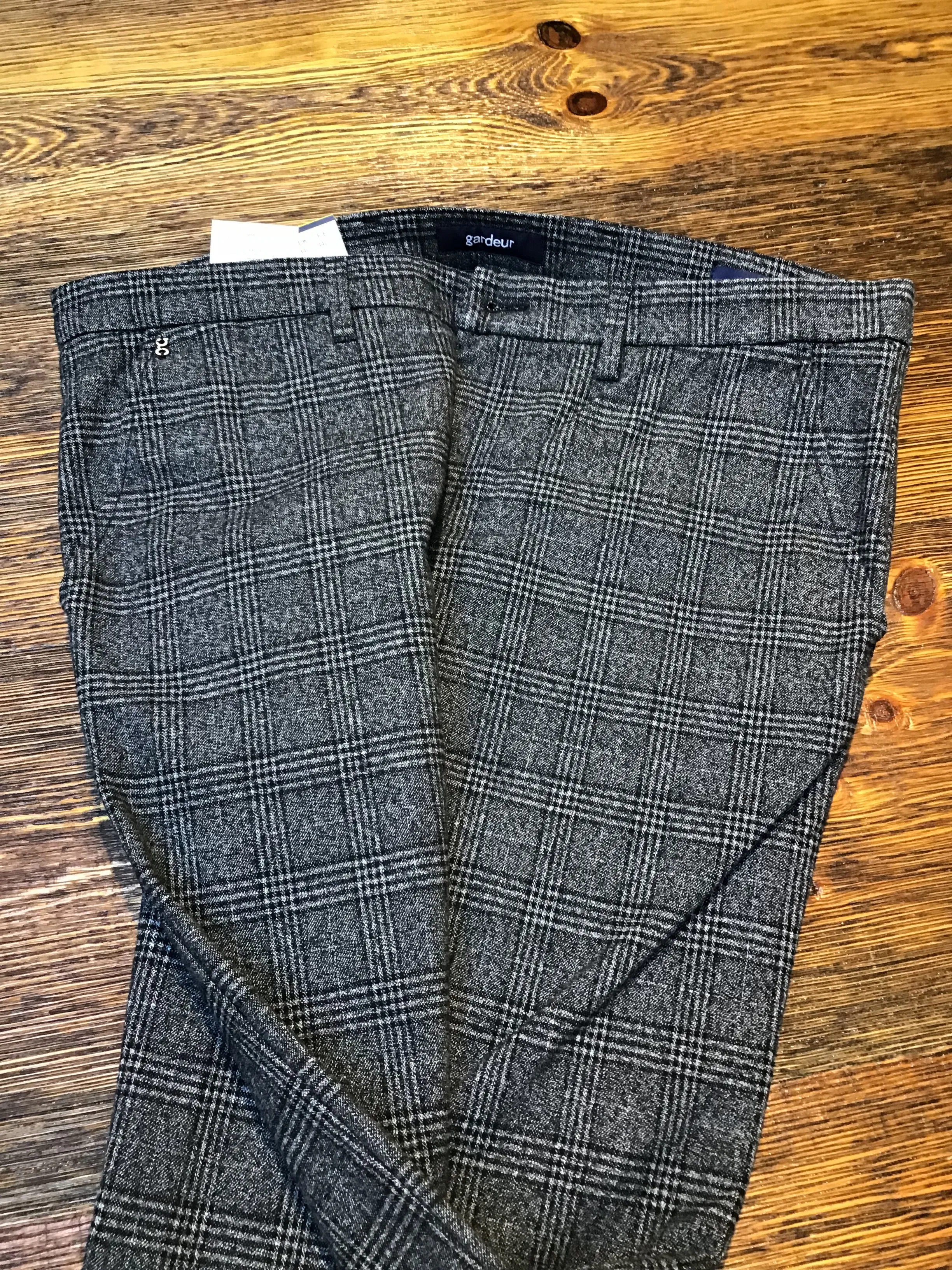 GARDEUR Heavy Check Pant Grey