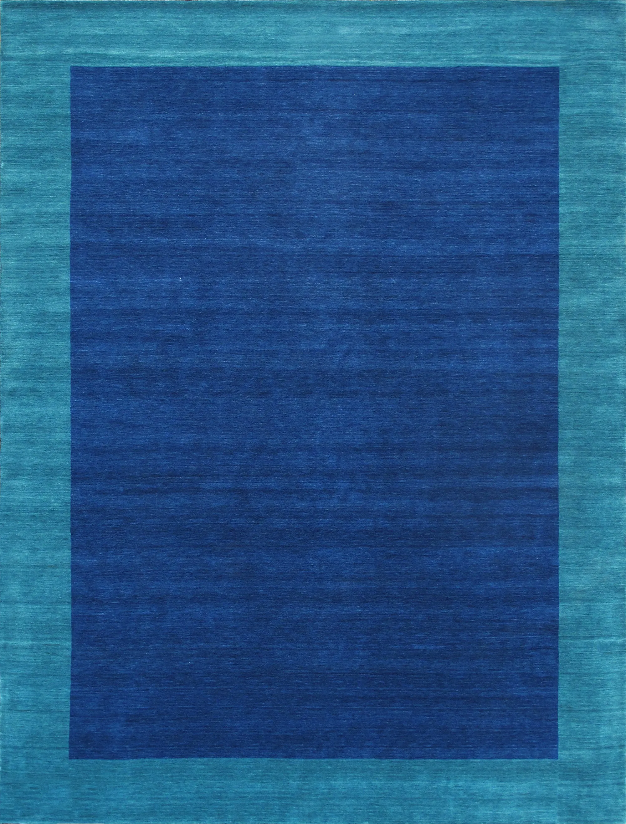 Gramercy Collection Hand-Loomed Silk & Wool Blue Area Rug- 5' 0" X 7' 0"