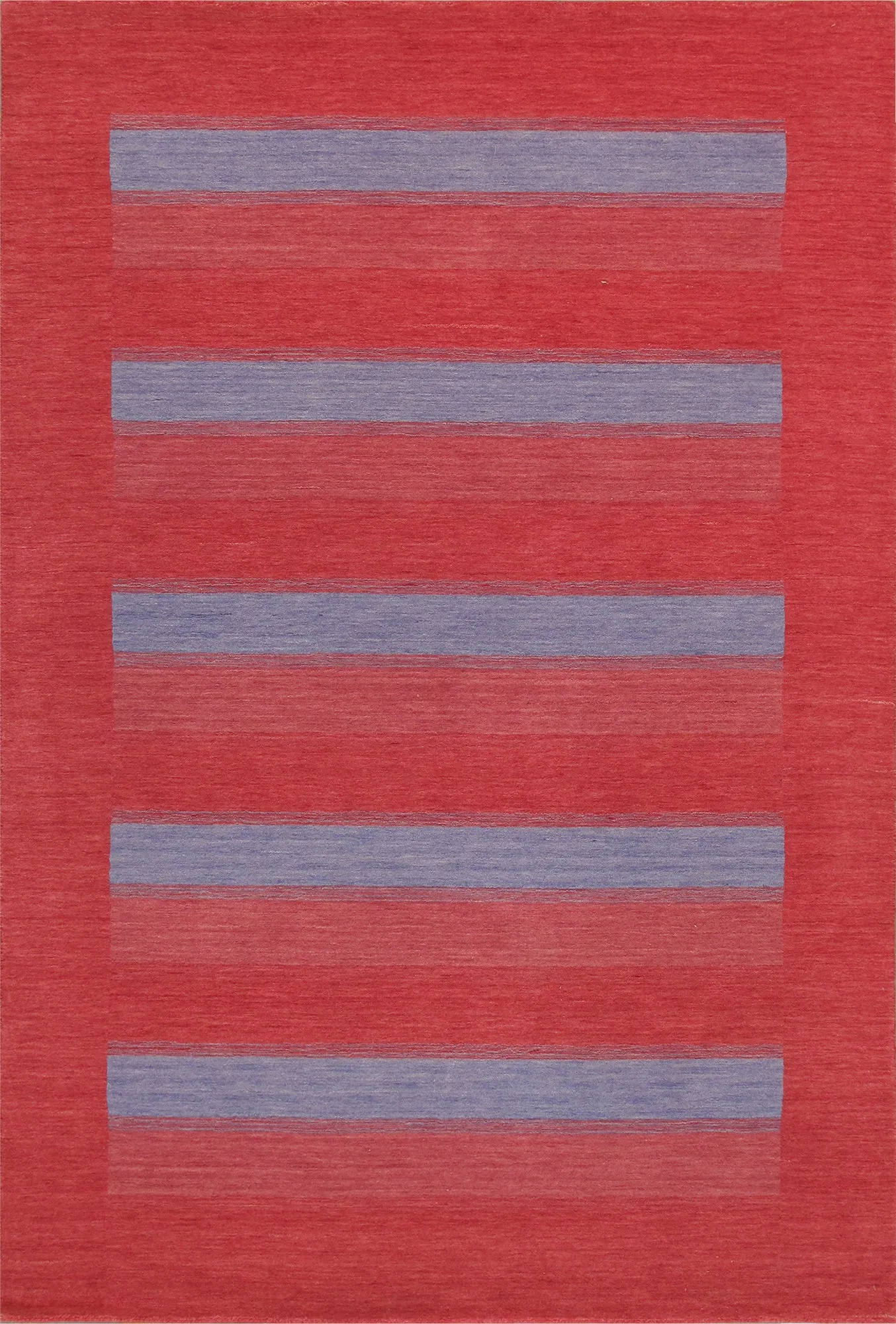 Gramercy Collection Hand-Loomed Silk & Wool Red Area Rug- 5' 0" X 7' 0"