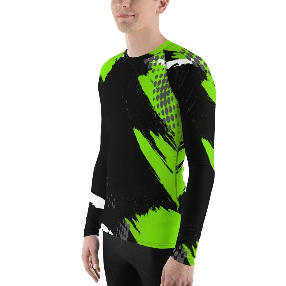 Green Burst Men's Rash Guard