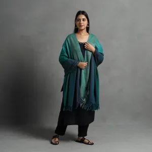 Green - Kumaun Handwoven Pure Merino Wool Shawl for Women 116