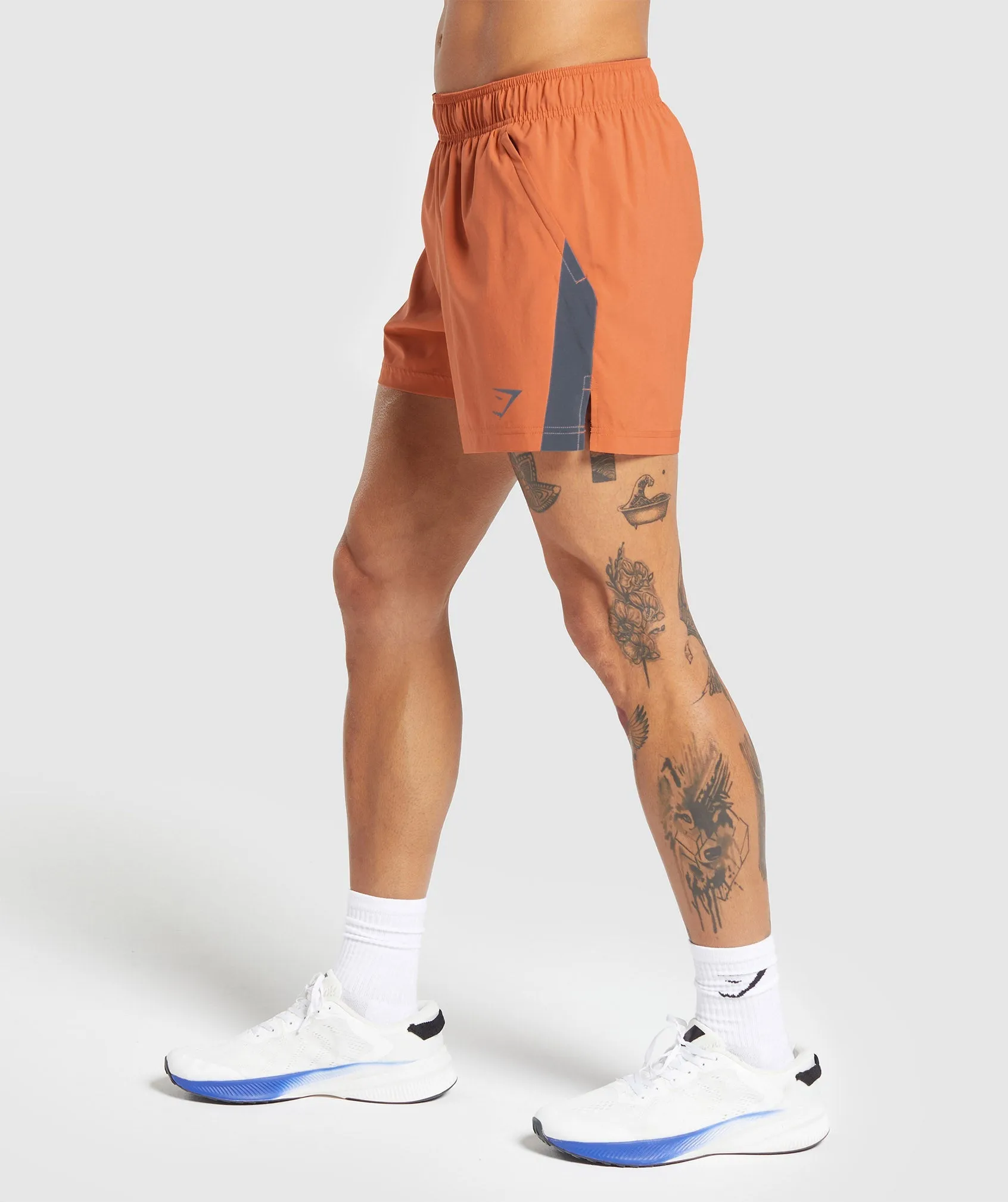 Gymshark Sport 5" Shorts - Muted Orange/Titanium Blue