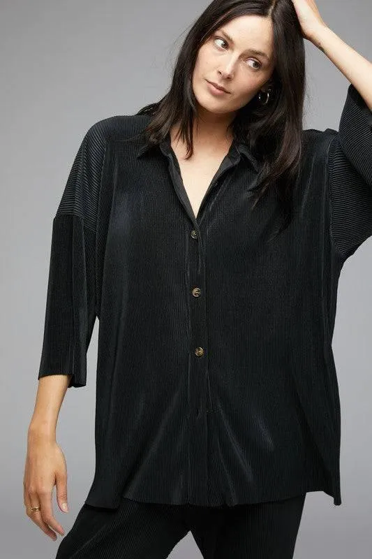 Half sleeve button-down shirt