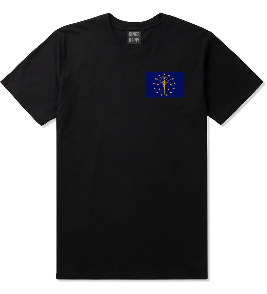 Indiana State Flag IN Chest Mens T-Shirt