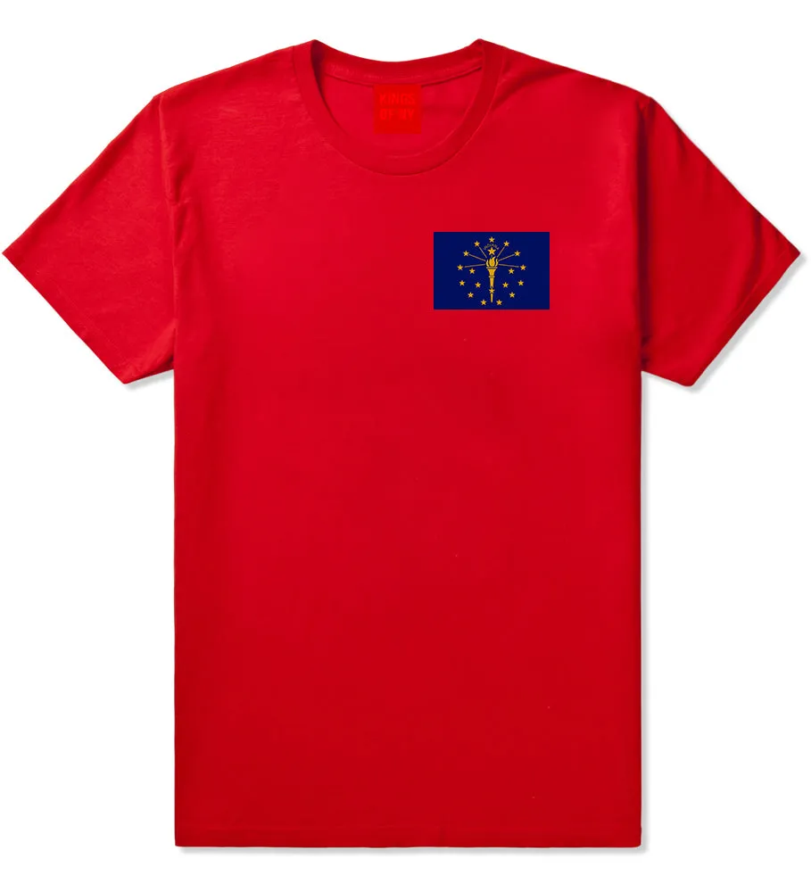 Indiana State Flag IN Chest Mens T-Shirt