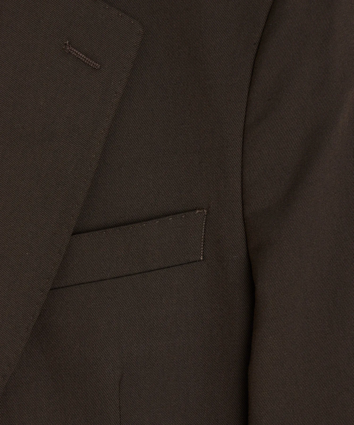 Italian Wool Cotton Sutton Suit in Dark Brown