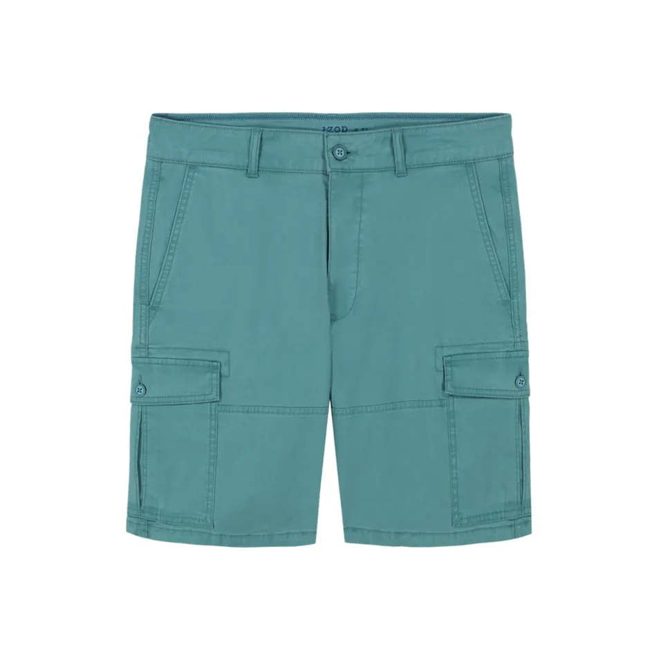 IZOD Mens Beach House Pigment Dyed Cargo Shorts