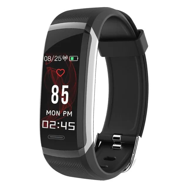 Lerbyee Smart Bracelet GT101 Color Screen Heart Rate Monitor Fitness Tracker Bluetooth Smart Band Black Men for iPhone 7 Huawei