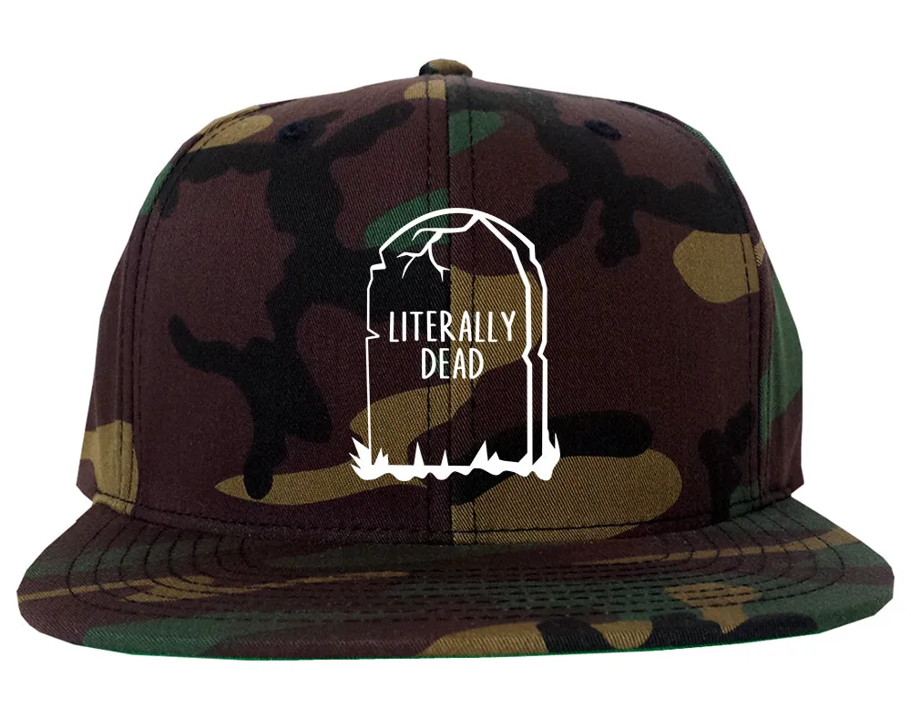 Literally Dead Halloween Mens Snapback Hat