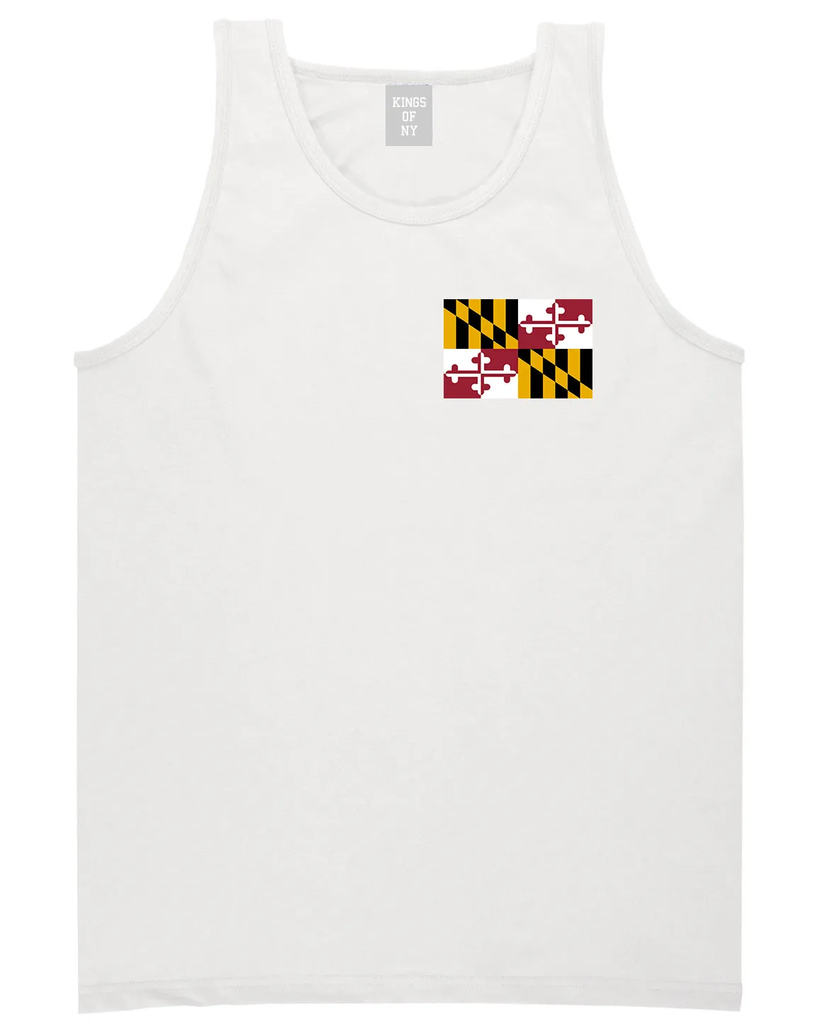 Maryland State Flag MD Chest Mens Tank Top T-Shirt