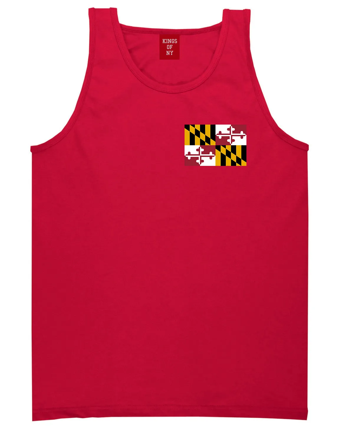 Maryland State Flag MD Chest Mens Tank Top T-Shirt