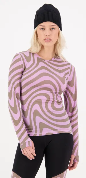 Mons Royale Cascade Flex 200 Long Sleeve Womens Blazing Trails