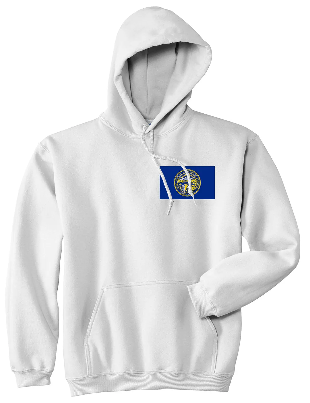 Nebraska State Flag NE Chesst Mens Pullover Hoodie