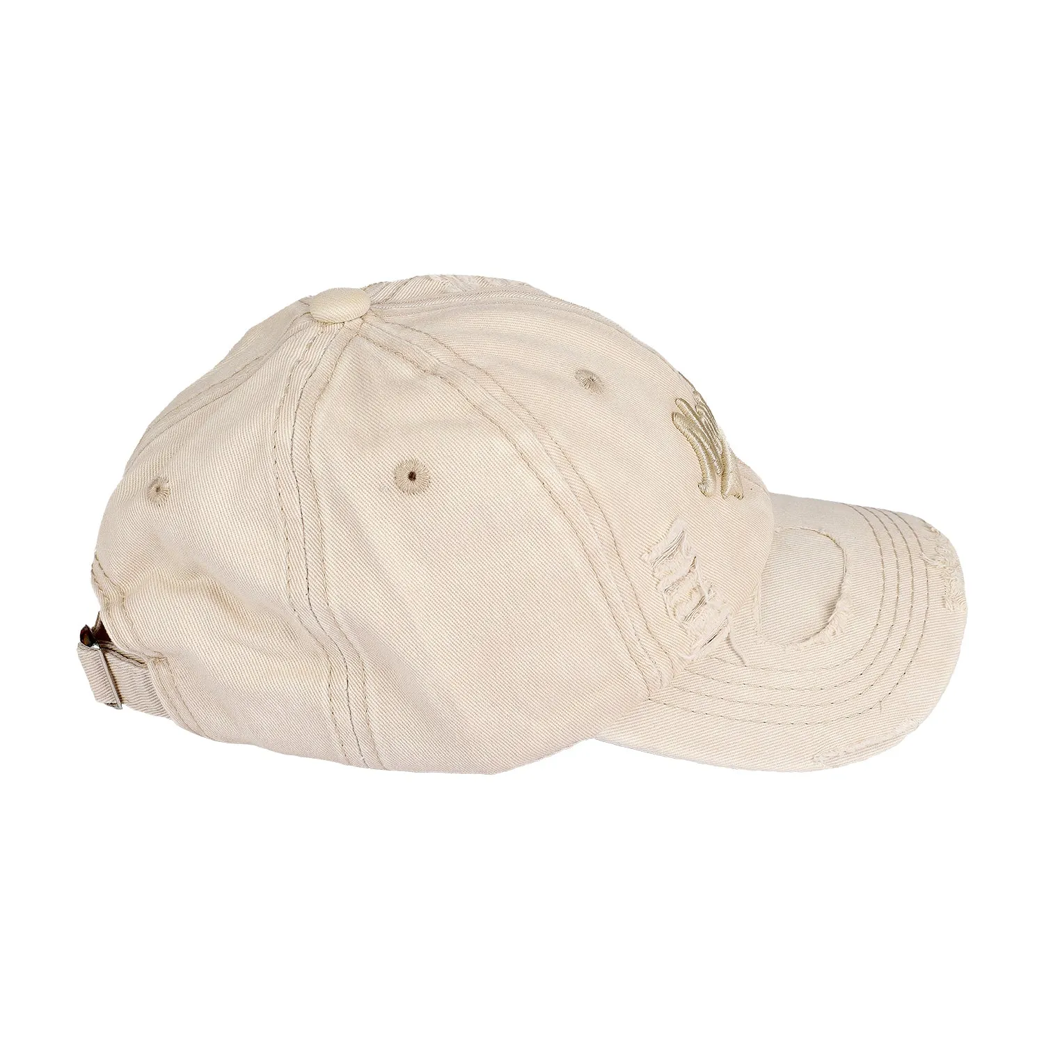 NEW ERA EMROIDERED DENIM CAP - BEIGE