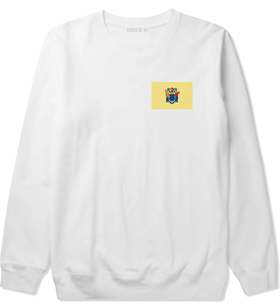 New Jersey State Flag NJ Chest Mens Crewneck Sweatshirt