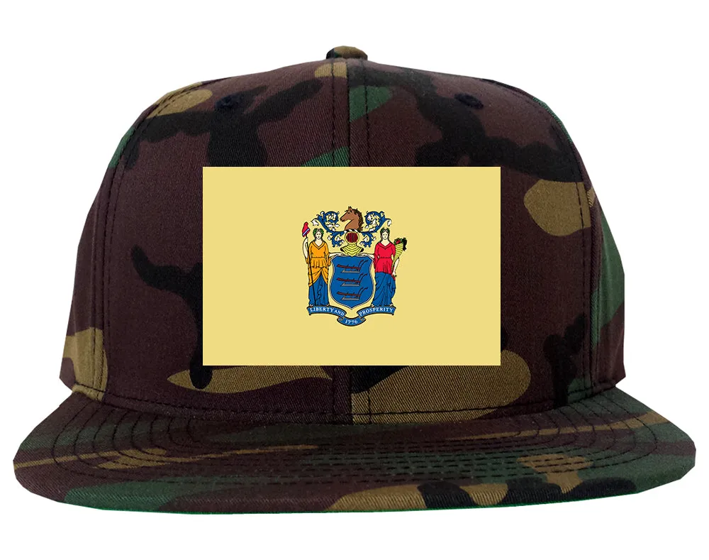 New Jersey State Flag NJ Chest Mens Snapback Hat