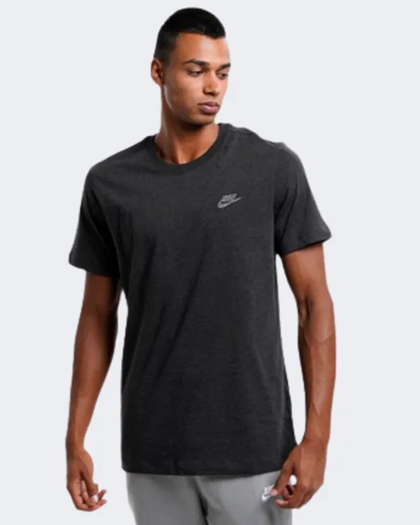 Nike Sportswear Club Men Lifestyle T-Shirt Black Heather Dr7923-010