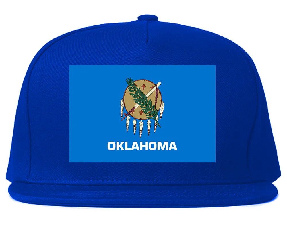 Oklahoma State Flag OK Chest Mens Snapback Hat