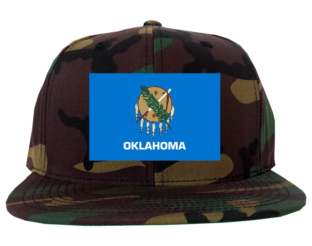 Oklahoma State Flag OK Chest Mens Snapback Hat