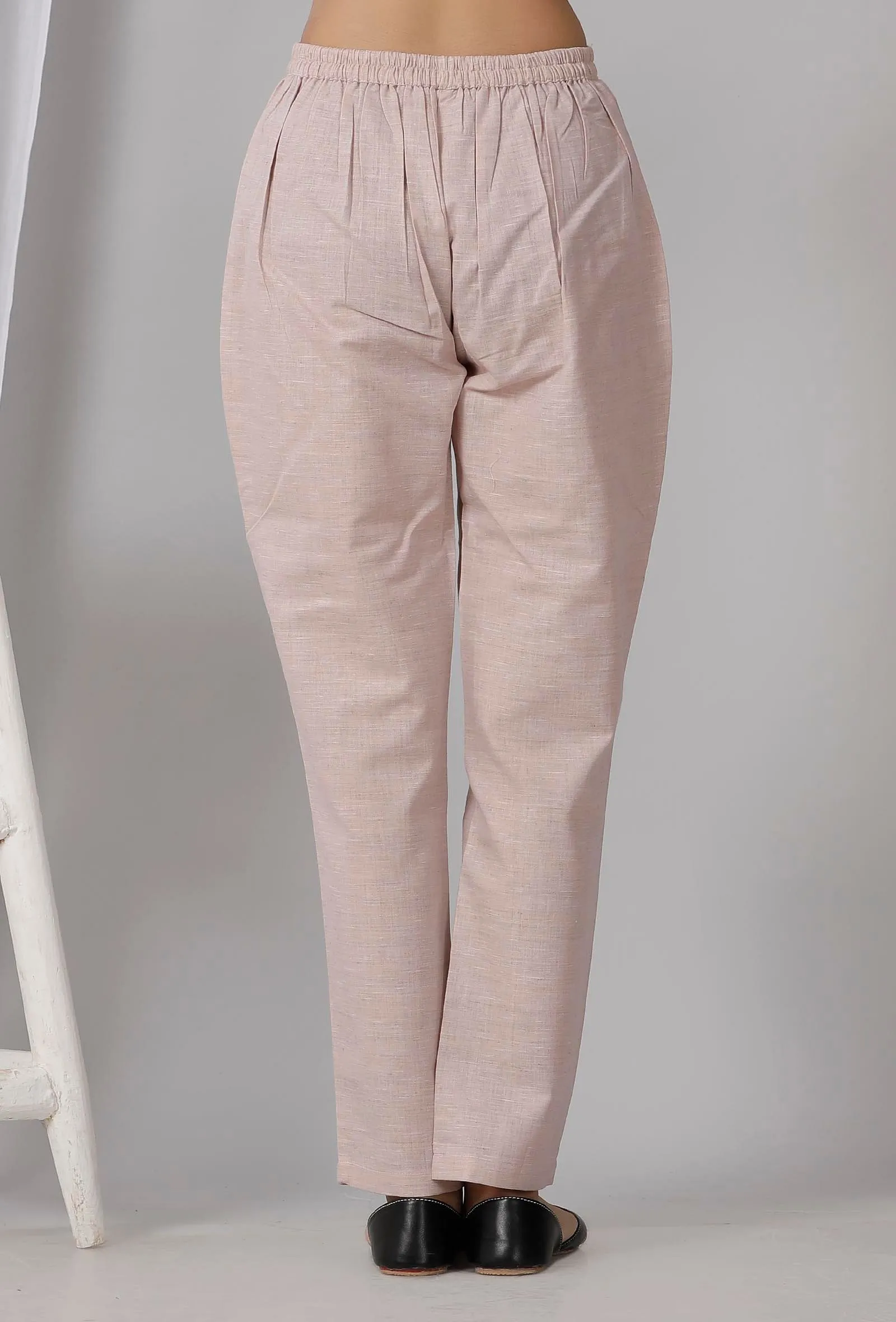 Pastel Purple Cotton Khadi Pants